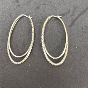Silver Hoop Earrings 925